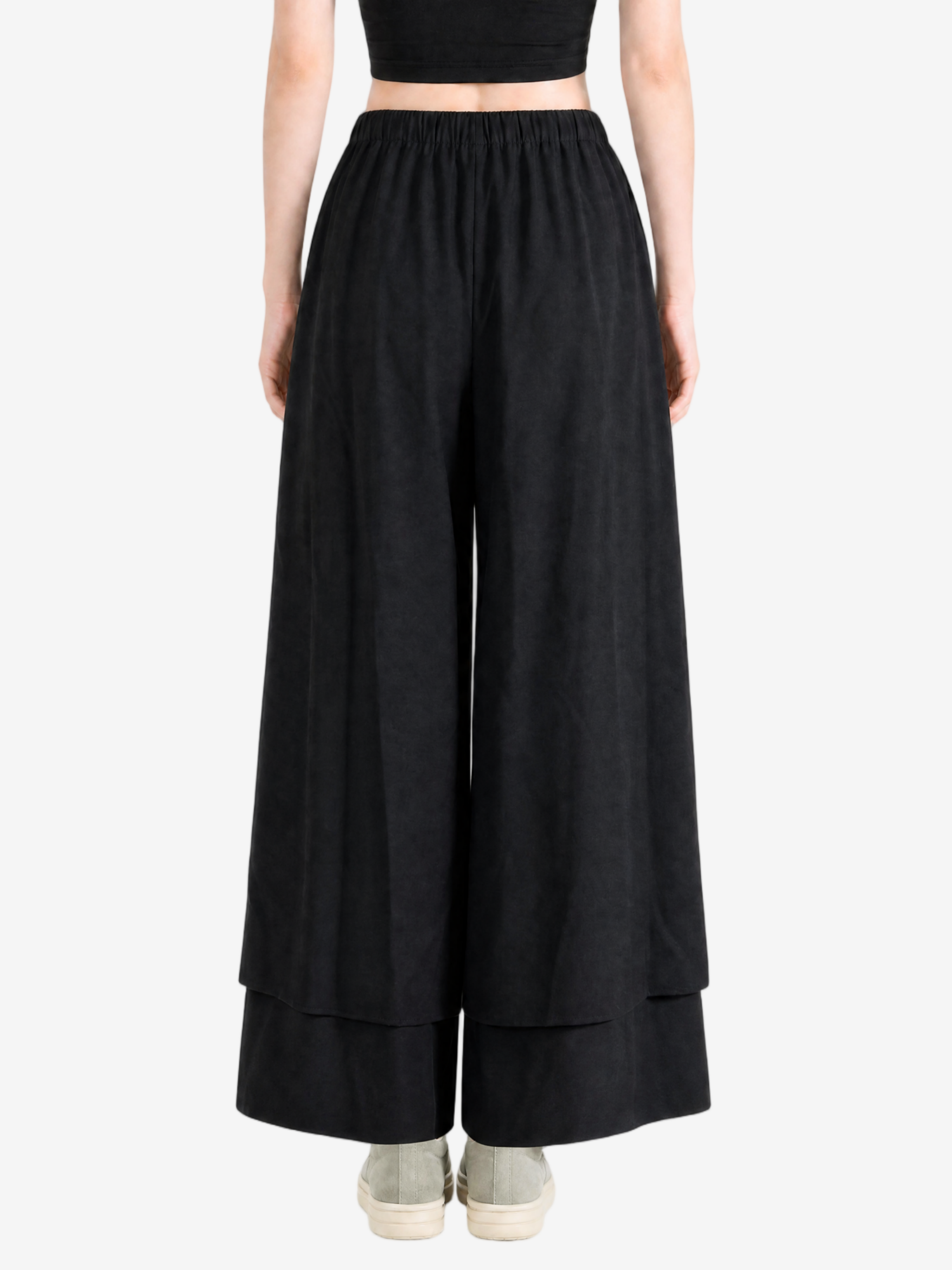 Black pants, full body view