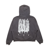 Black hoodie, back view