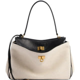 Tan bag, front view