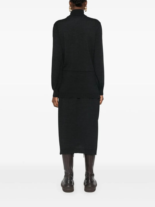 Black dress, full body view