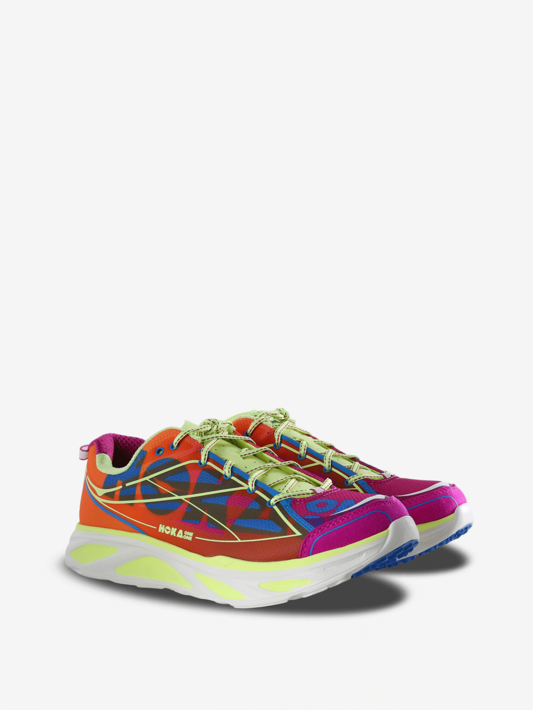 Orange shoes, front view