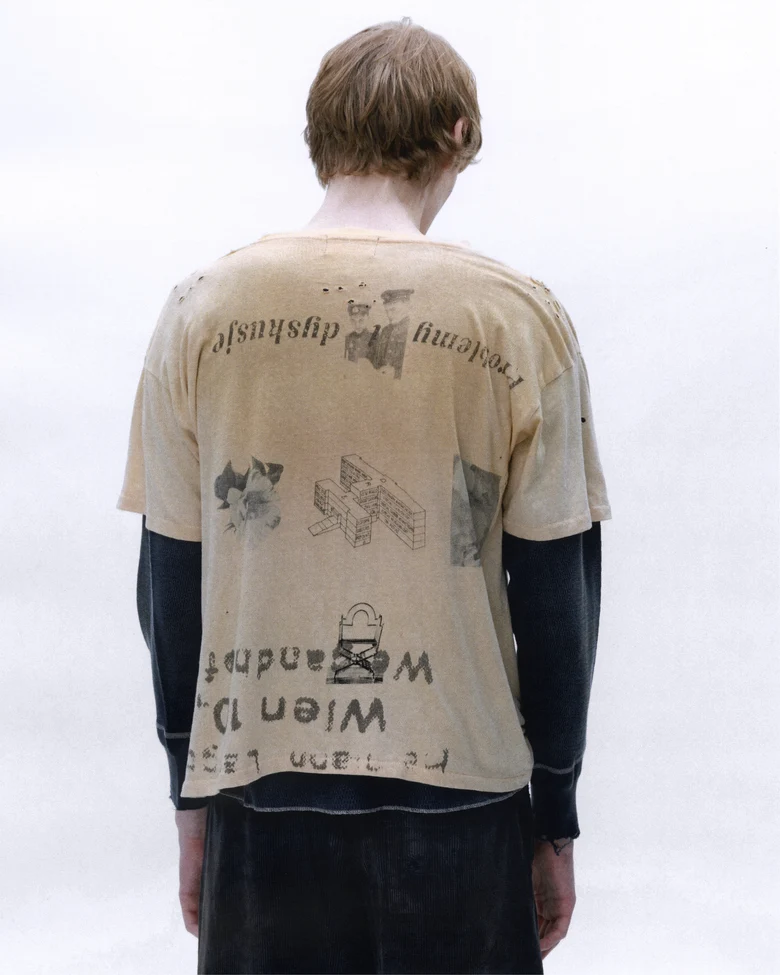 Tan t-shirt, front view