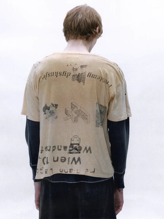 Tan t-shirt, front view