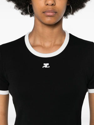 COURRÈGES - Women Signature Contrast T-Shirt