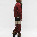 Red jacket,full body view