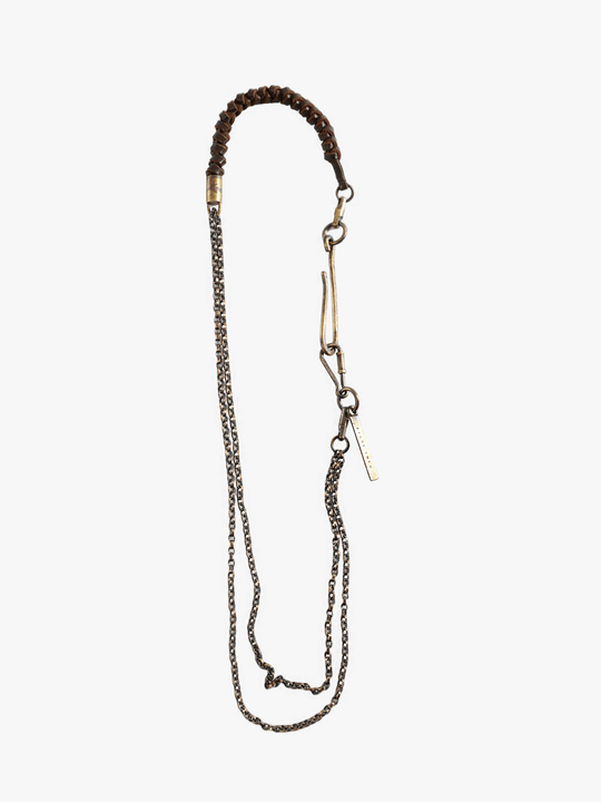 Brown accessories, front view