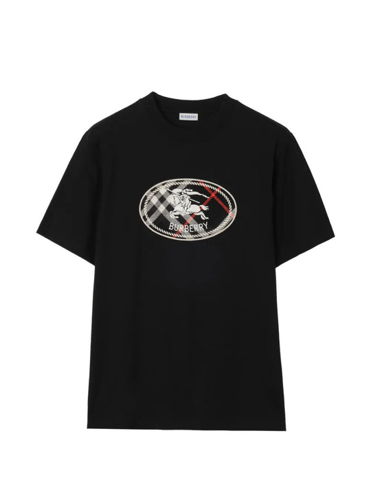 Black t-shirt, front view