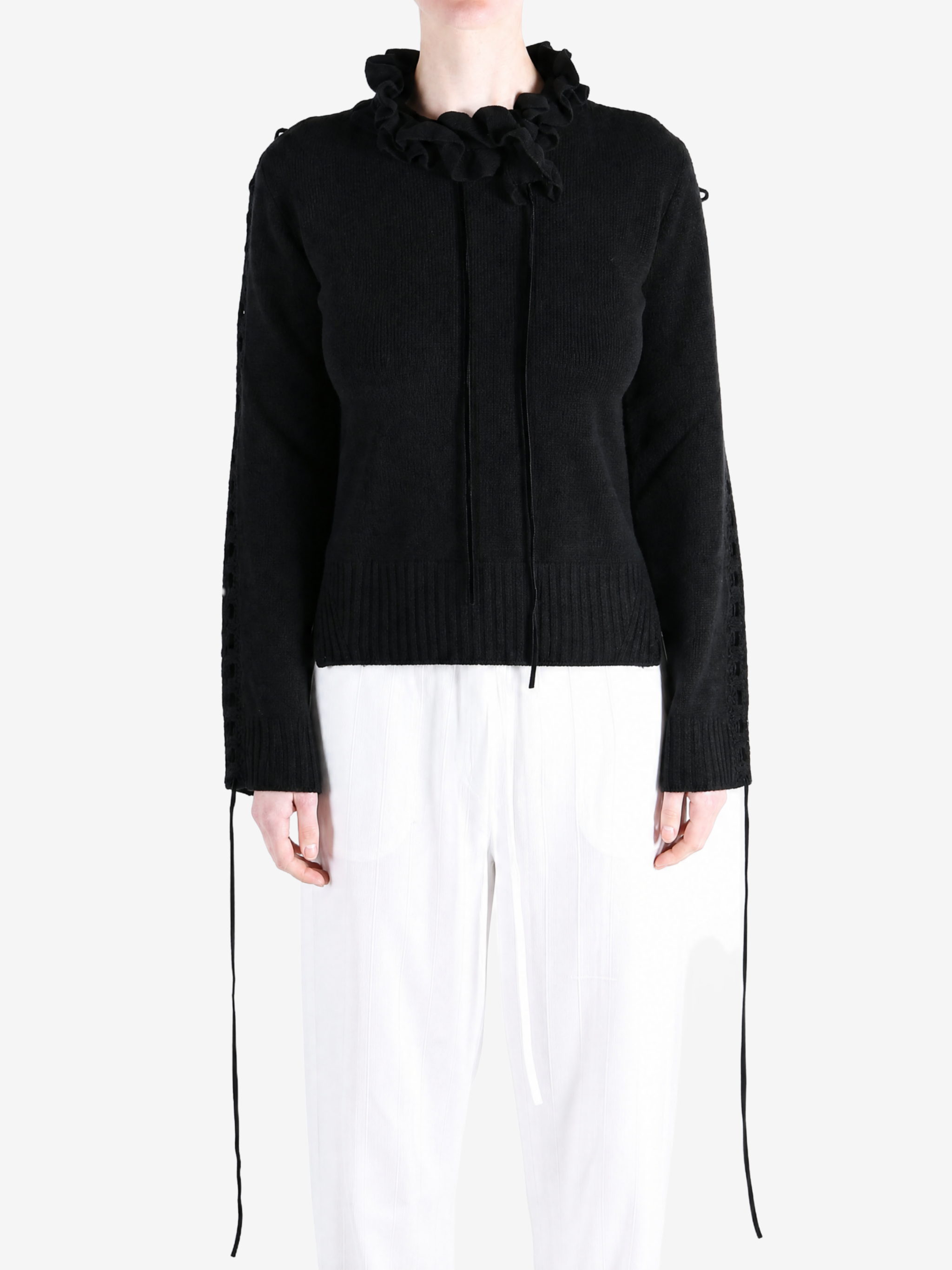 Black hoodie, front view