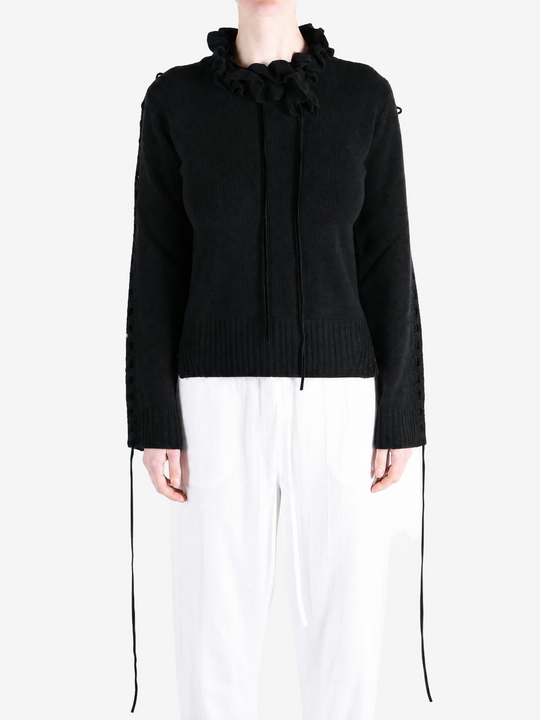 Black hoodie, front view
