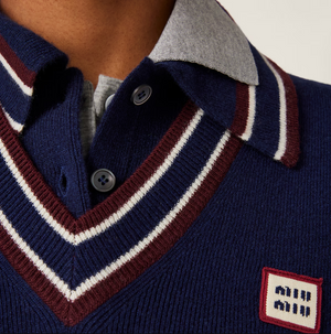 MIU MIU - Women Wool And Cashmere Polo Sweater