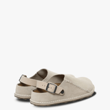 Tan sandals, back view