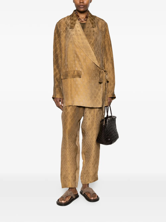 Brown jacket,full body view