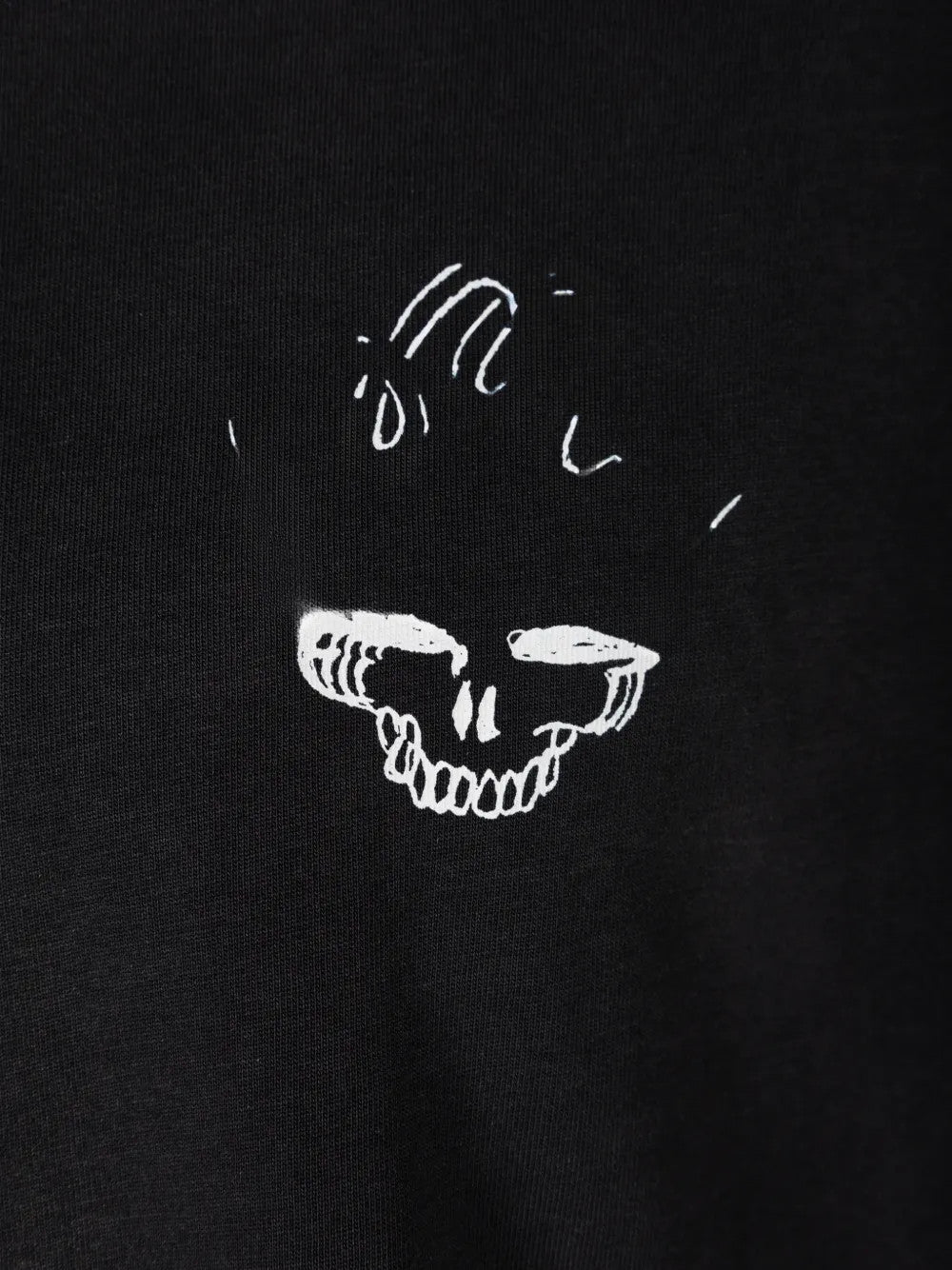 Black t-shirt, front view