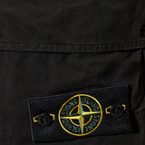 Close up of Black shorts, showing texture of the 100% cotton fabric