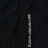 Close up black top, showing texture of the cotton fabric