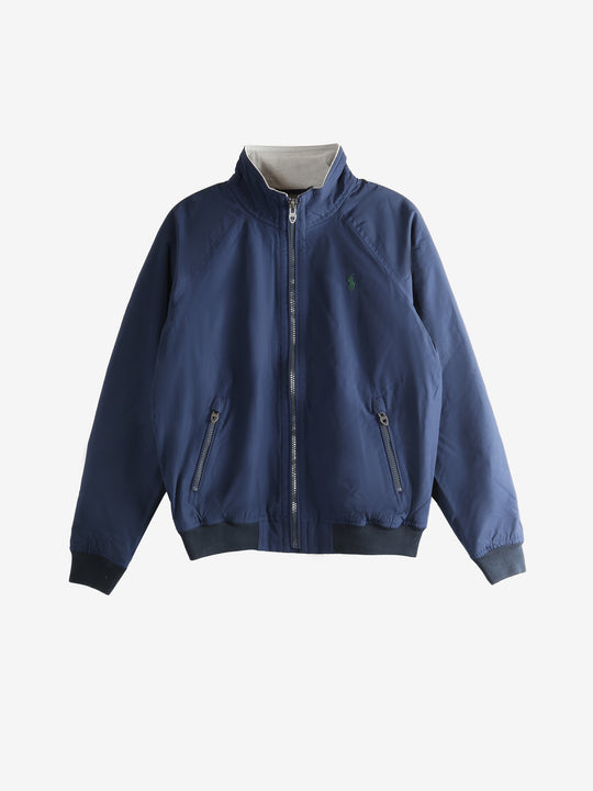 Navy jacket, front view