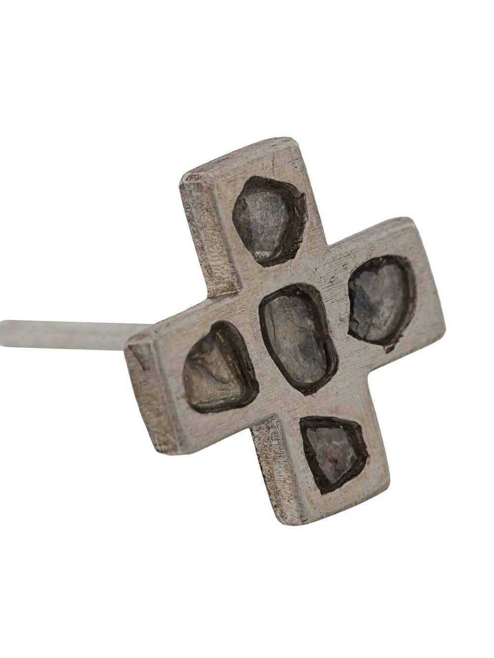 Grey earrings,side view