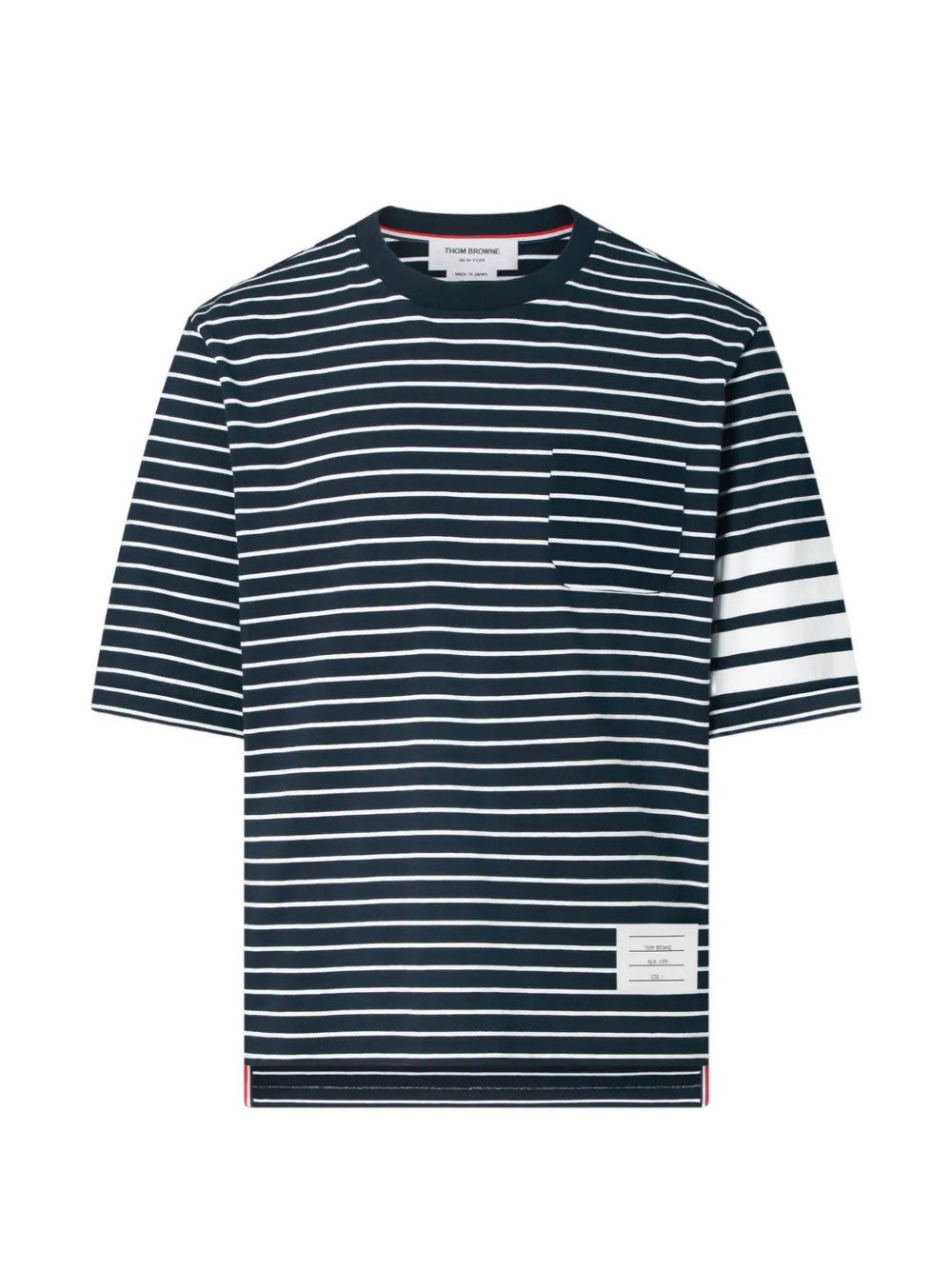 Navy t-shirt, front view