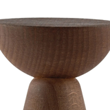 Close up of the brown mill, showing texture of the beech wood fabric