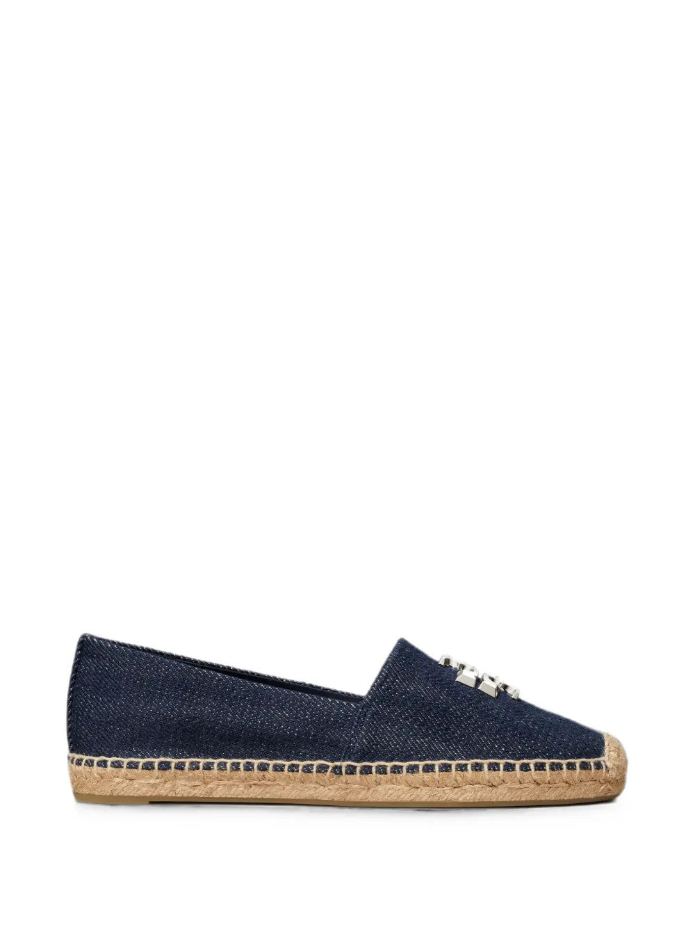 Navy shoes, side view