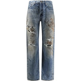 Blue jeans, front view