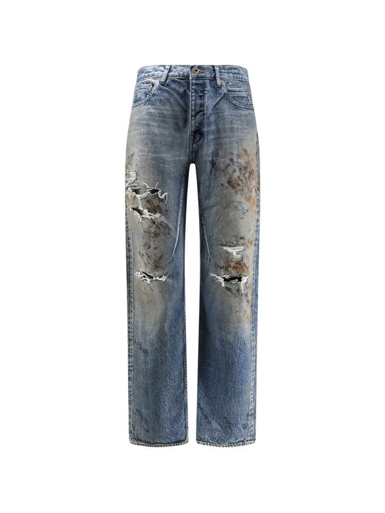 Blue jeans, front view
