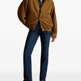 Brown jacket, full body view