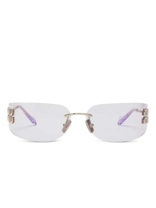 Purple eyewear, front view