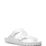 White sandals, front view