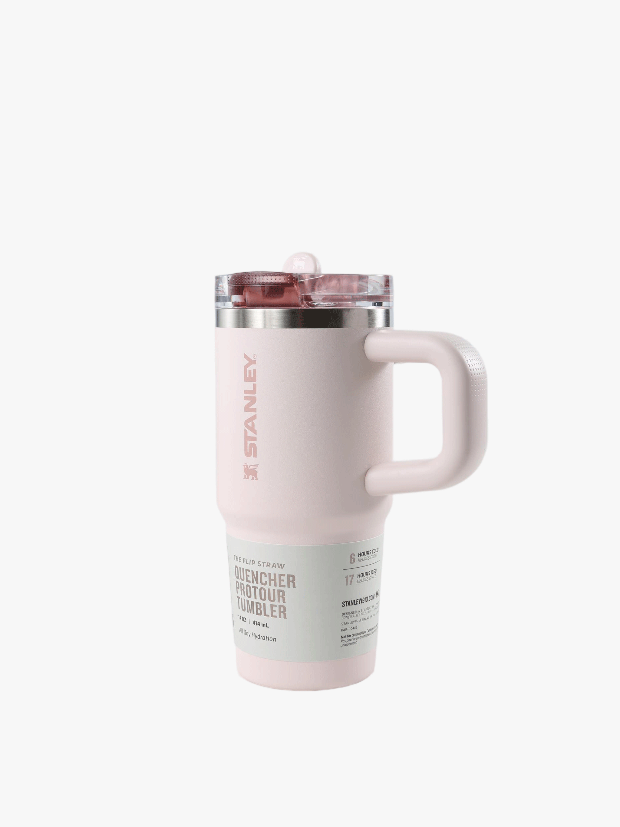 Pink product, front view