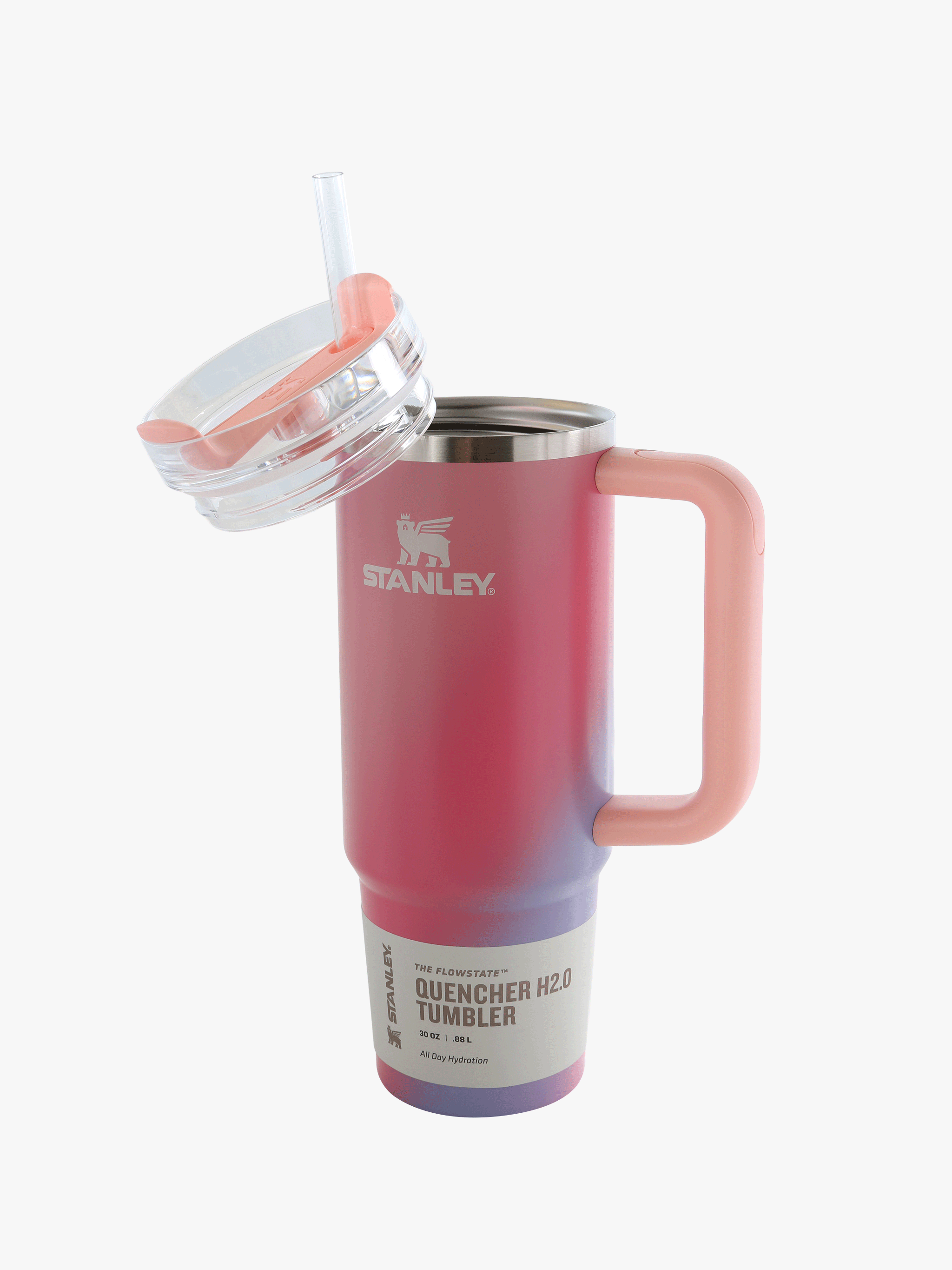 Pink product, front view