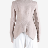 Tan jacket, full body view