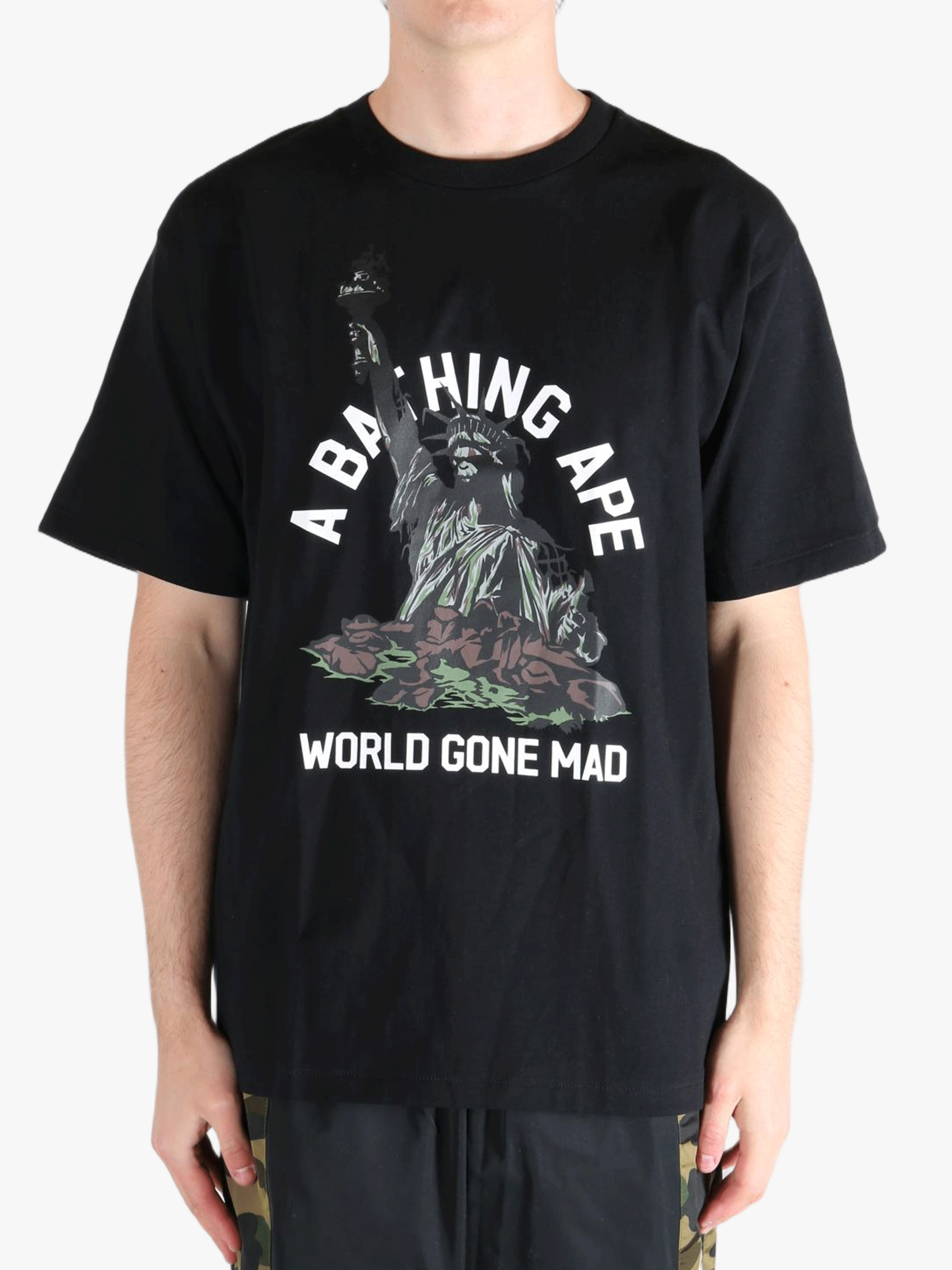 Black tee, front view