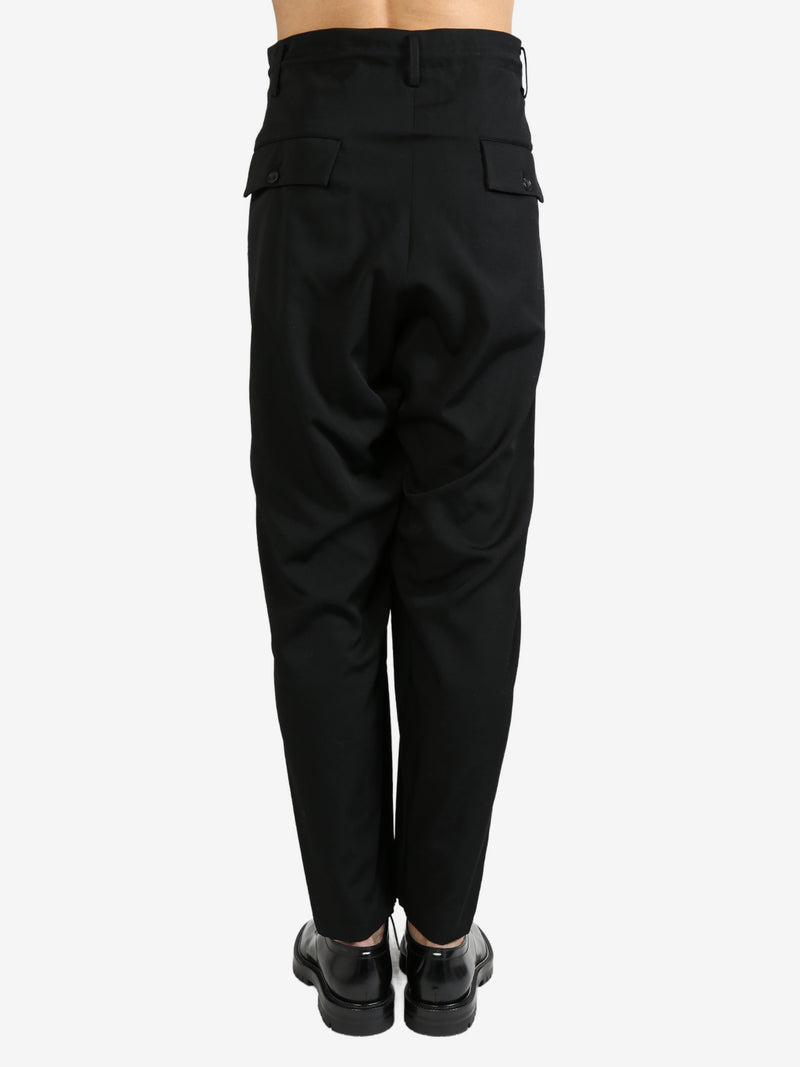 YOHJI YAMAMOTO POUR HOMME - Wool Gabardine 8Tuck Pants