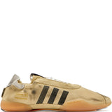 Tan sneakers, front view