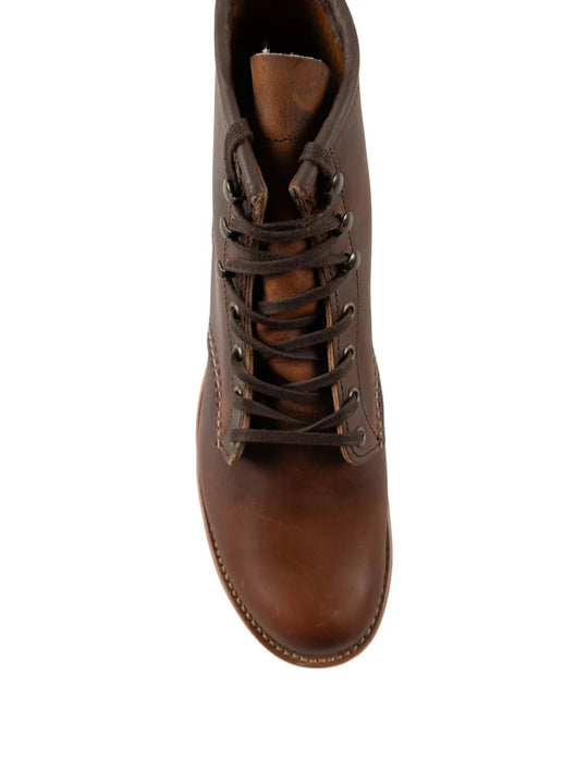 Brown boots, front view