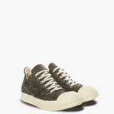 Brown sneakers, side view