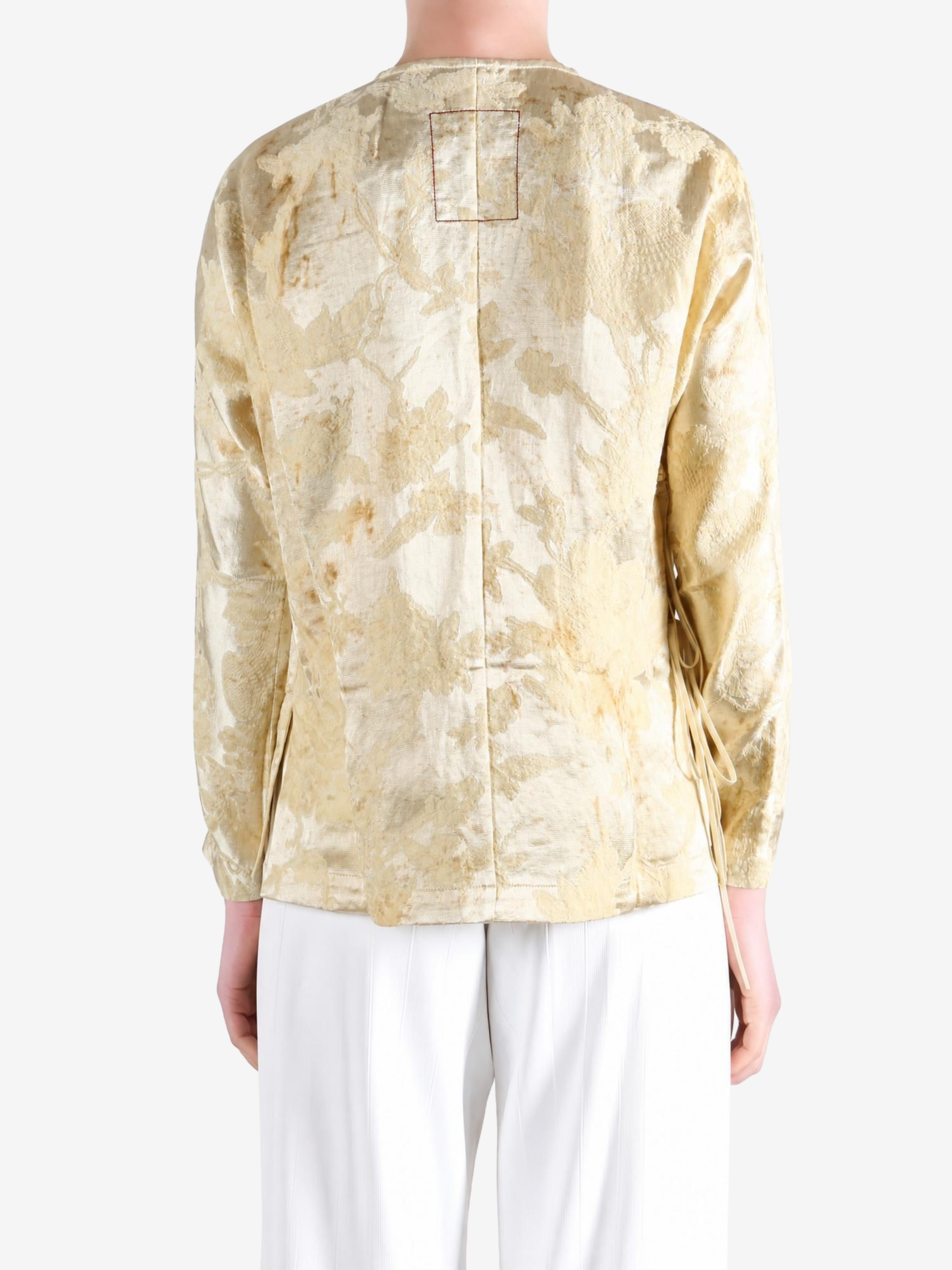 Tan jacket, front view
