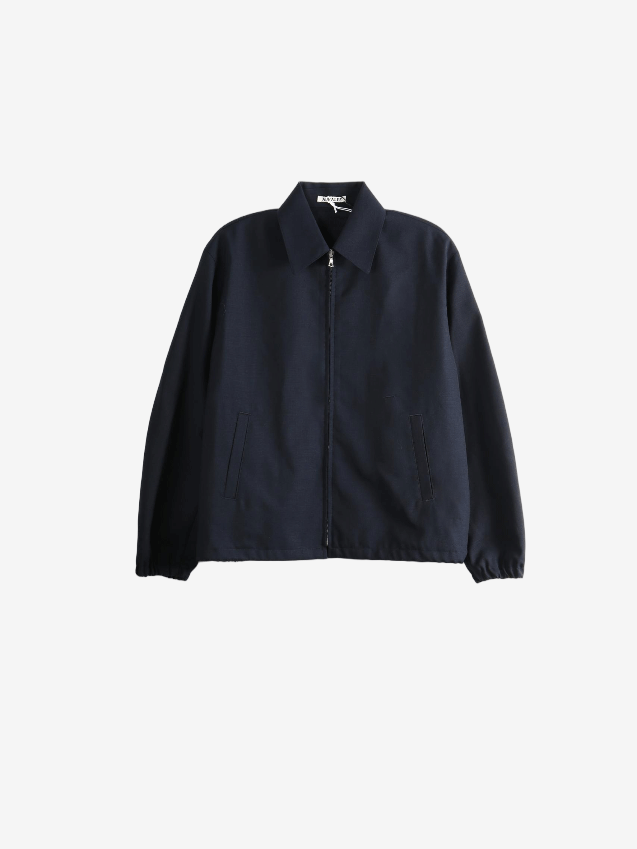 Navy jacket, front view
