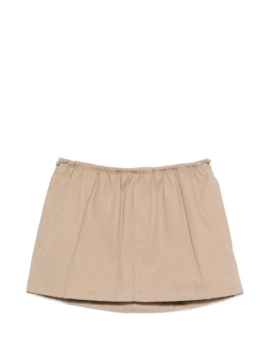 tan skirt, front view