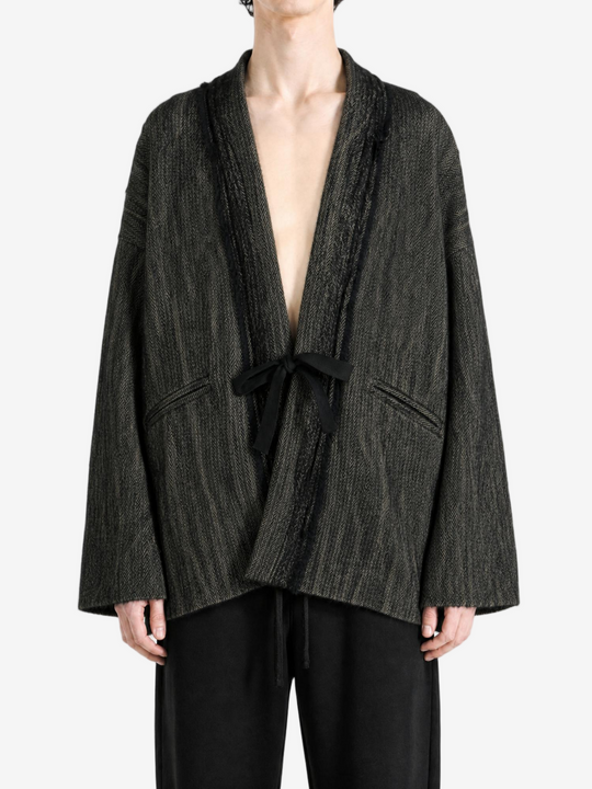 Grey jacket, full body view