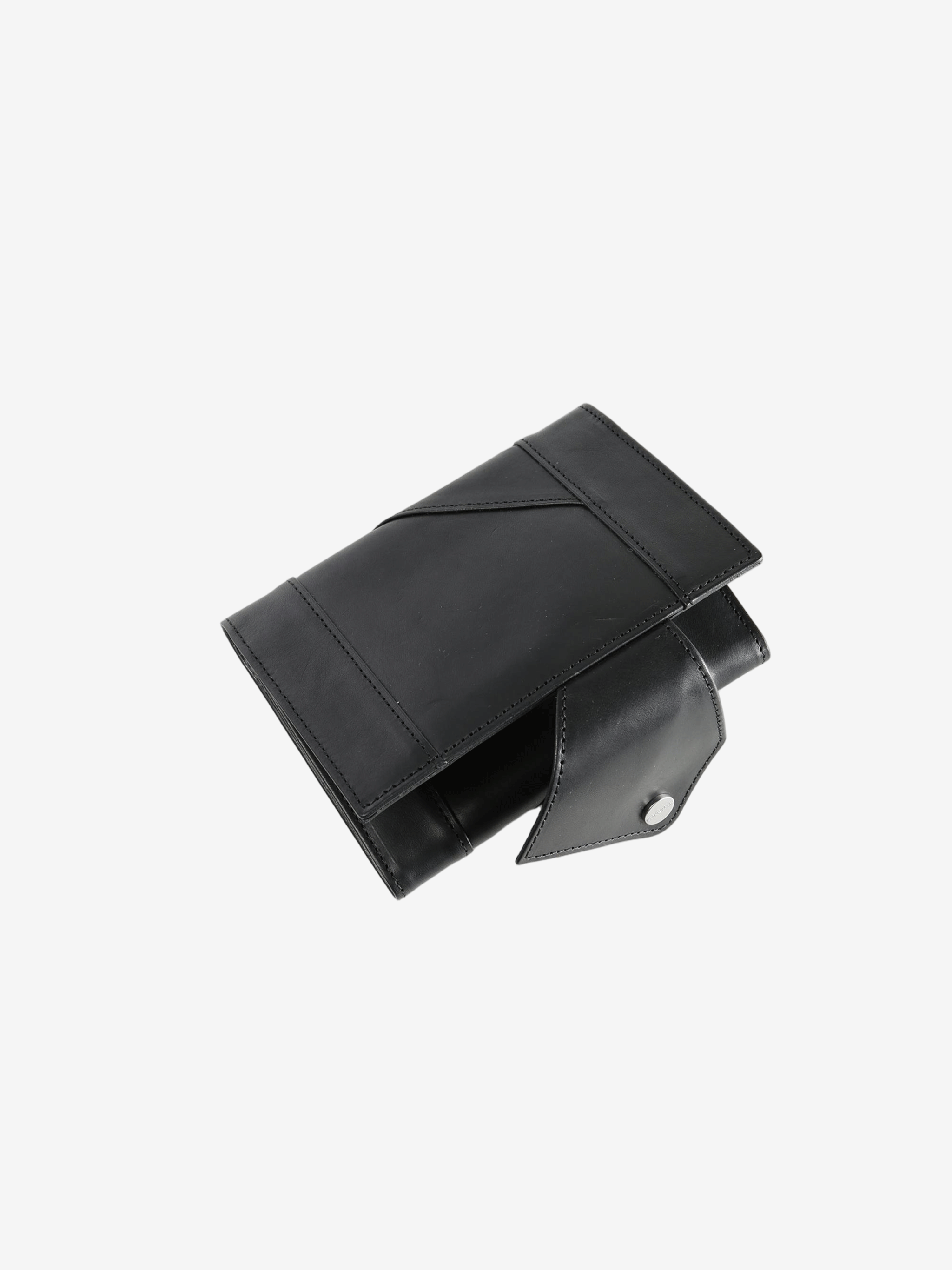 Black wallet, back view