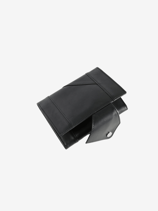Black wallet, back view