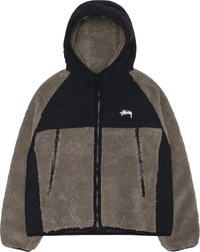 STUSSY - Men Sherpa Paneled Hooded Jacket