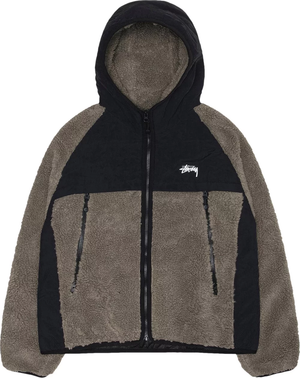 STUSSY - Men Sherpa Paneled Hooded Jacket