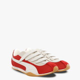 Orange sneakers, side view