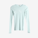 AURALEE - Women Wool Silk Soft Rib Long Sleeve Tee