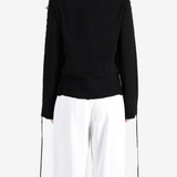 Black hoodie, full body view