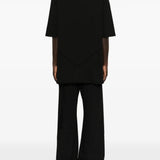 Black t-shirt, full body view