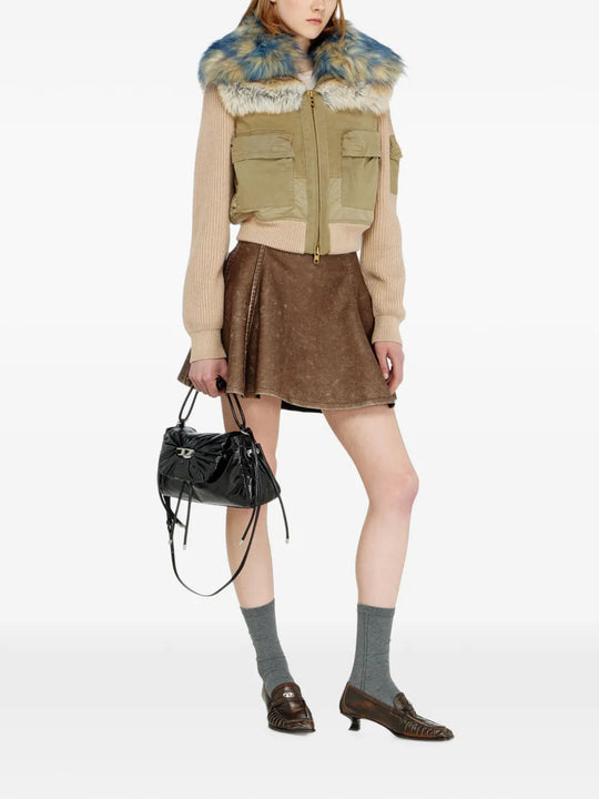 Tan jacket, full body view